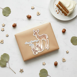 Geburtsdatum Niedliche Fauna und Bunnies Sticker