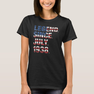 Geburtsdatum seit Juli 1938 US-amerikanische Flagg T-Shirt
