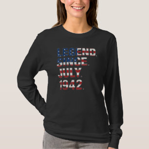 Geburtsdatum seit Juli 1942 US-Flagge 80 Y T-Shirt