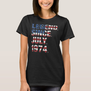 Geburtsdatum Seit Juli 1974 US-amerikanische Flagg T-Shirt
