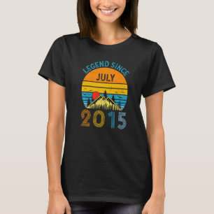 Geburtsdatum Seit Juli 2015 Vintag 7 Jahr T-Shirt