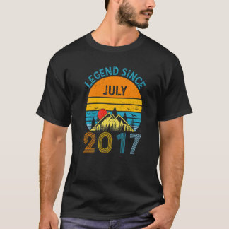 Geburtsdatum Seit Juli 2017 Vintag 5 Jahr T-Shirt