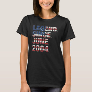 Geburtsdatum Seit Juni 2004 US-amerikanische Flagg T-Shirt