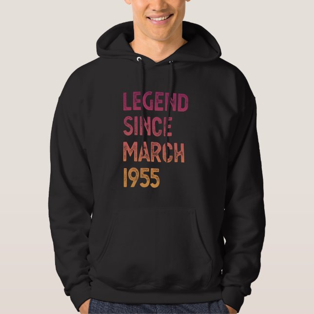 Geburtsdatum seit März 1955 Hoodie (Vorderseite)