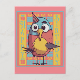 Geburtsday Bird Postcard Postkarte