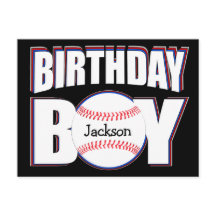 Geburtsday Boy Custom Baseball Player Name