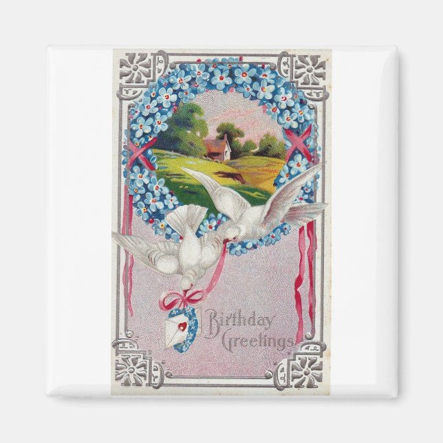 Geburtsdoves Poststatisch 1910 Magnet (Vorne)