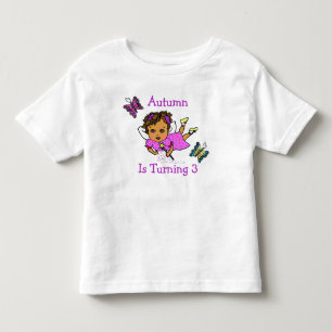 Geburtsfee und Schmetterlinge Alter und Name Kleinkind T-shirt