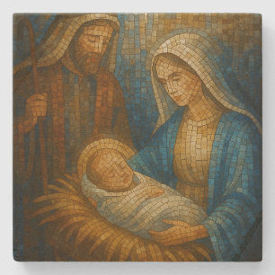 Geburtsfenster-Mosaik Heilige Familie Steinuntersetzer