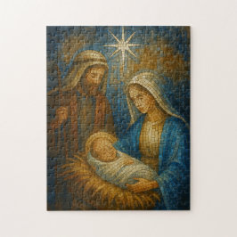 Geburtsfenstermosaik | Heilige Familie Puzzle