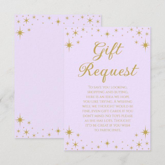 Geburtsgeschenk-Anfragekarte der Princess Royal Einladung (Vorne/Hinten)