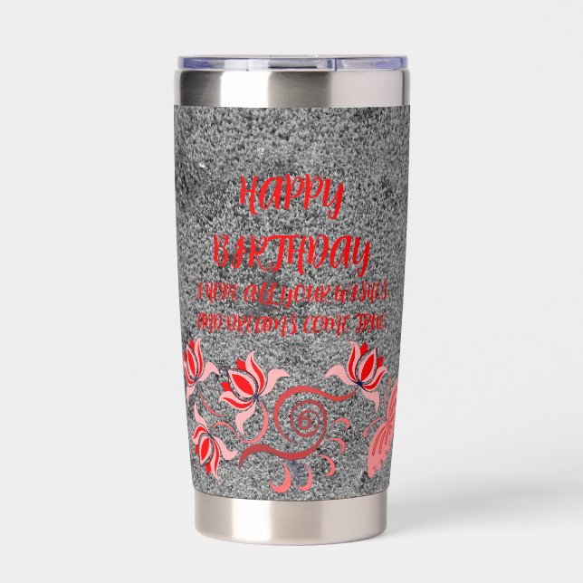 GEBURTSGESCHENK FÜR MAMA, VATER, SCHWESTER, SOHN,  THERMOBECHER (Vorderseite)