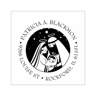 Geburtsheilige Familie Christliche Weihnachten Gummistempel
