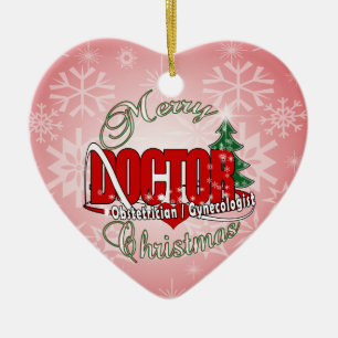 GEBURTSHELFER-/GYNÄKOLOGE-WEIHNACHTSdoktor Keramikornament
