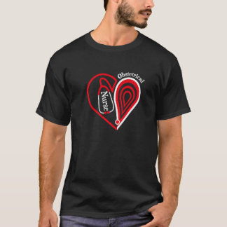 Geburtshelferin Stethoskop Herz Valentinstag T-Shirt