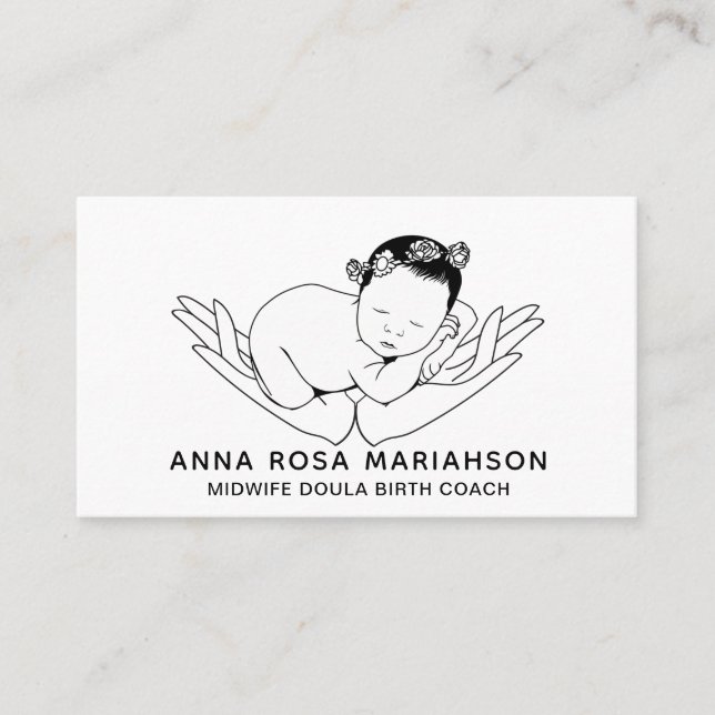 *~* Geburtshilfe Hebamme Schwangerschaft Doula Nan Visitenkarte (Vorderseite)