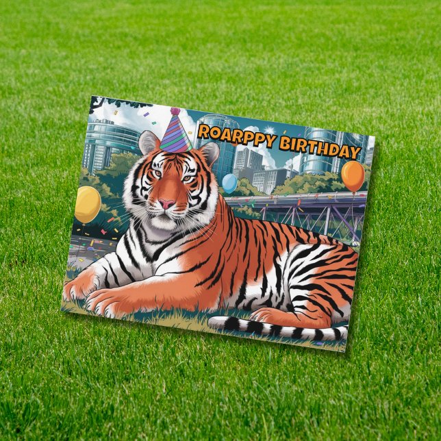 Geburtshut mit bengalischem Tiger Postkarte (Von Creator hochgeladen)
