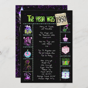 Geburtsjahr 1950 Einladung