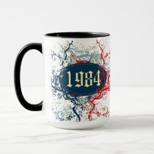 Geburtsjahr 1984 oder seit 1984 oder hergestellt i tasse