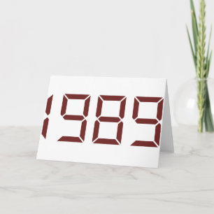 Geburtsjahr - 1989 - Geburtstag Karte