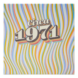 Geburtsjahr - Circa 1971 Poster