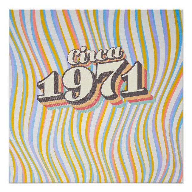 Geburtsjahr - Circa 1971 Poster (Vorderseite)