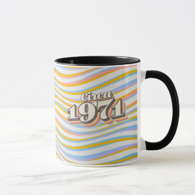 Geburtsjahr - Circa 1971 Tasse (Rechts)