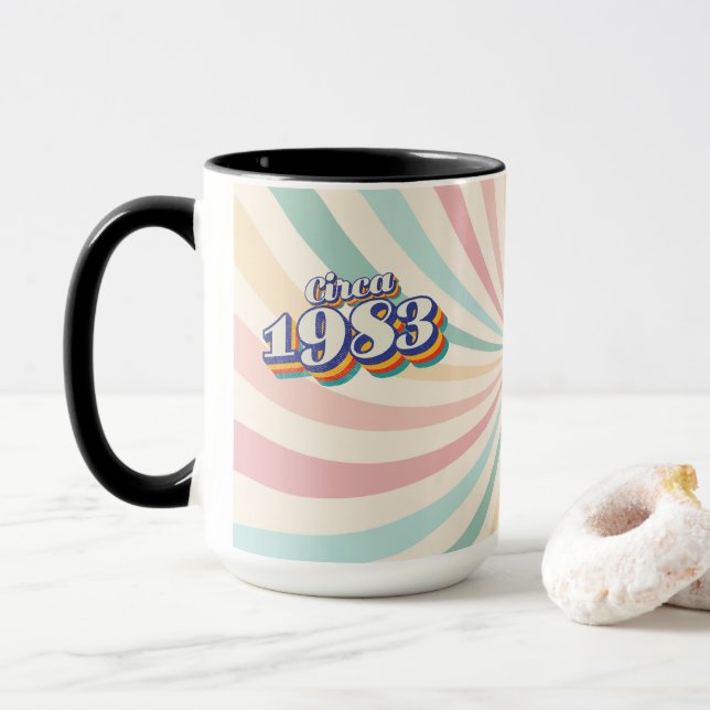 Geburtsjahr - Circa 1983 Tasse (Mit Donut)