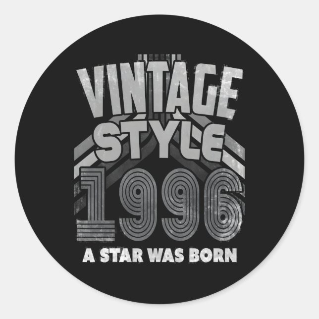 Geburtsjahr Runder Aufkleber (Vorderseite)