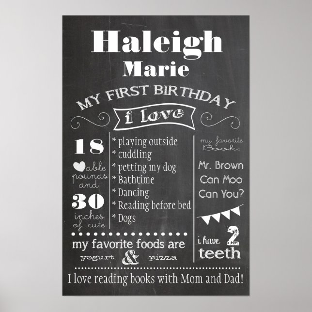 Geburtsjahrposter Poster (Vorne)