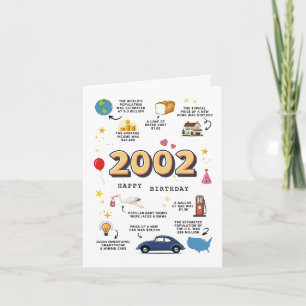Geburtskarte 2002 für Sohn oder Tochter Karte
