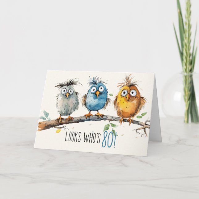 Geburtskarte 80. dankeskarte (Vorderseite)