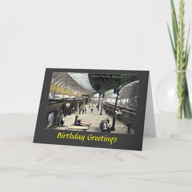 Geburtskarte - Bahnhof Newcastle-upon-Tyne Karte (Vorderseite)