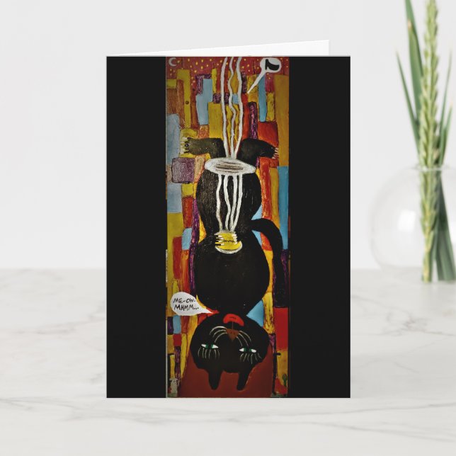 Geburtskarte "Cat Cossette the Destroyer" Karte (Vorderseite)