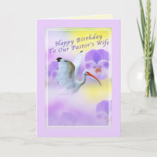 Geburtskarte der Ehefrau Pastor Karte
