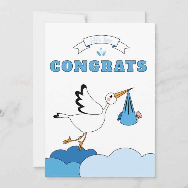 Geburtskarte des Babys Ankündigung (Vorderseite)