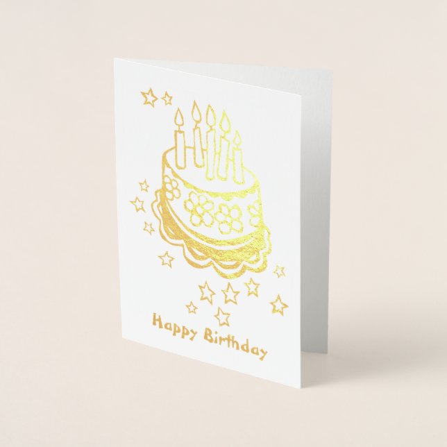Geburtskarte des Cake Foil Folienkarte (Vorderseite)