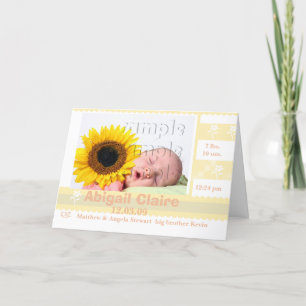 Geburtskarte des Fotos für Babys Ankündigung