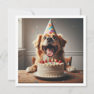 Geburtskarte des Hundes, Party des Hundes, Geburts Einladung