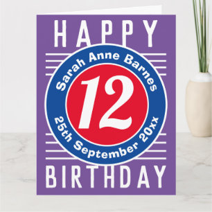 Geburtskarte des Kindes mit Alter, Name und Datum Karte