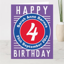 Geburtskarte des Kindes mit Alter, Name und Datum Karte