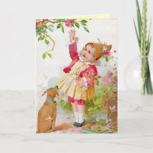 Geburtskarte des Vintagen Kindes Karte