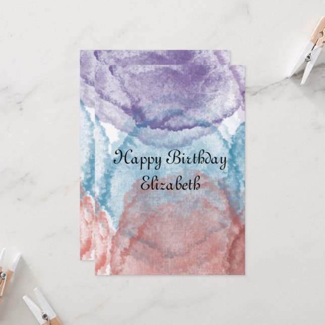 Geburtskarte Einladung (Vorderseite/Rückseite Beispiel)