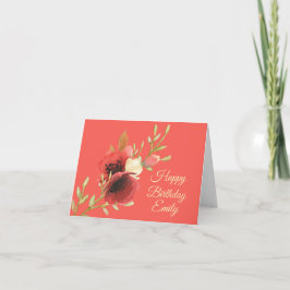 Geburtskarte für Aquarellmücken Karte