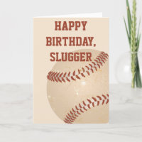 Geburtskarte für Baseball-Spieler und -Fans