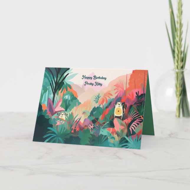 Geburtskarte für eine Katze Dankeskarte (Vorderseite)