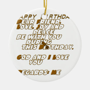 Geburtskarte für einen Christlichen Freund Keramik Ornament