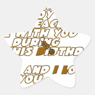 Geburtskarte für einen Christlichen Freund Stern-Aufkleber