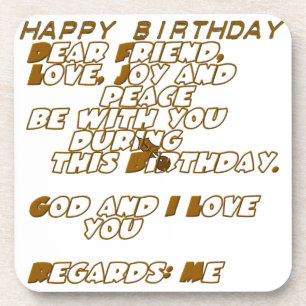 Geburtskarte für einen Christlichen Freund Untersetzer