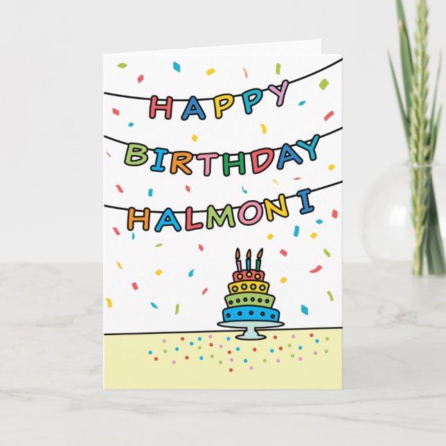 Geburtskarte für Halmoni Karte (Vorderseite)